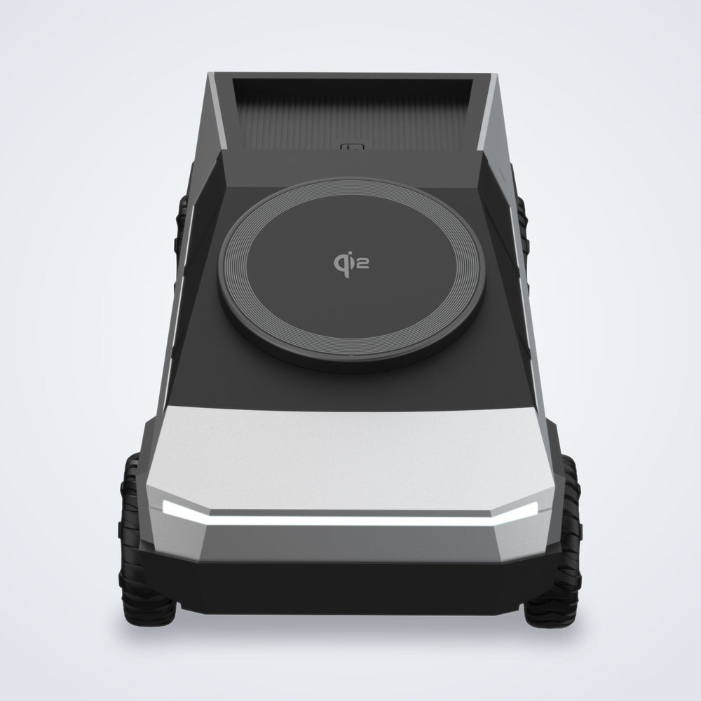 Apex CyberDock™ — 3-in-1 Qi2 15W Wireless Charging Station | Cybertruck-Inspired Desk Charger for iPhone, Apple Watch & AirPods — view 10