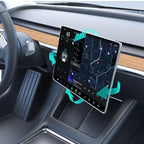Tesla dashboard screen with 360-degree rotation arrows