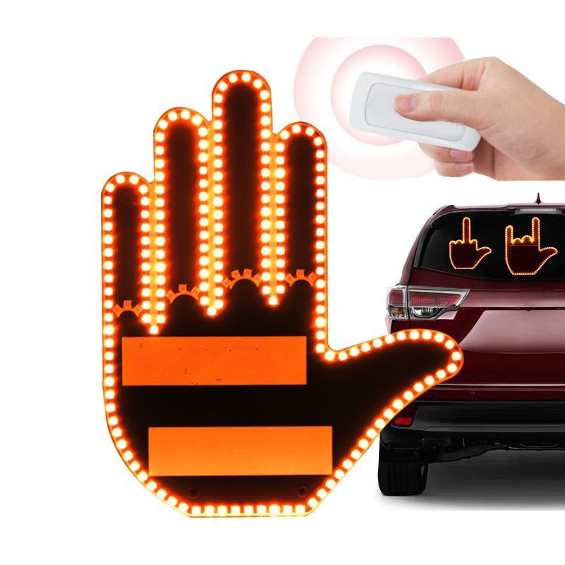 GestureGlow with wireless remote, rear window view