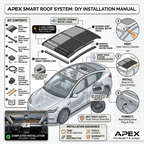 Smart Voice-Controlled Retractable Electric Sunshade | Tesla Model Y & Model Y Juniper