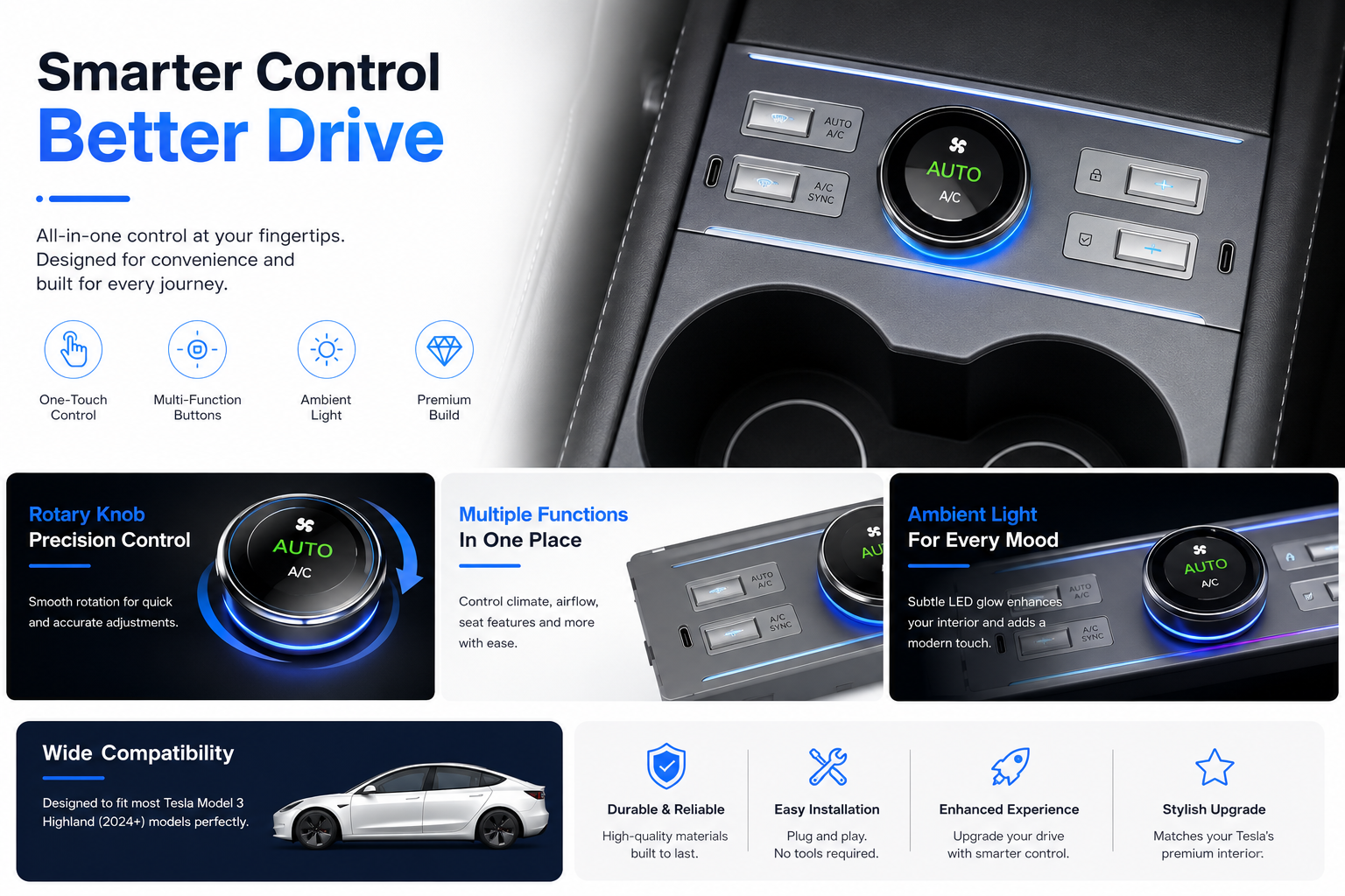 LCD Intelligent Control Docking Station Knob — AS2059