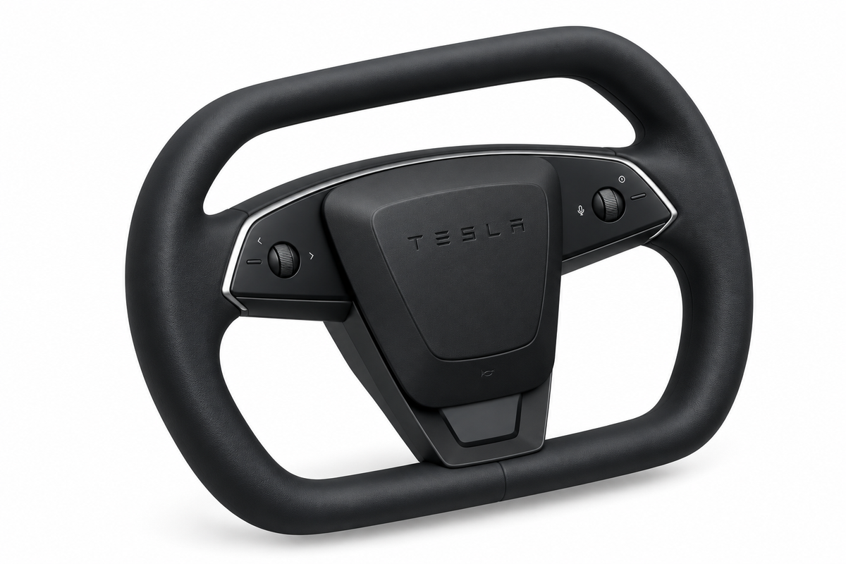Cybertruck-Style Steering Wheel for Tesla Model 3 Highland & Model Y Juniper