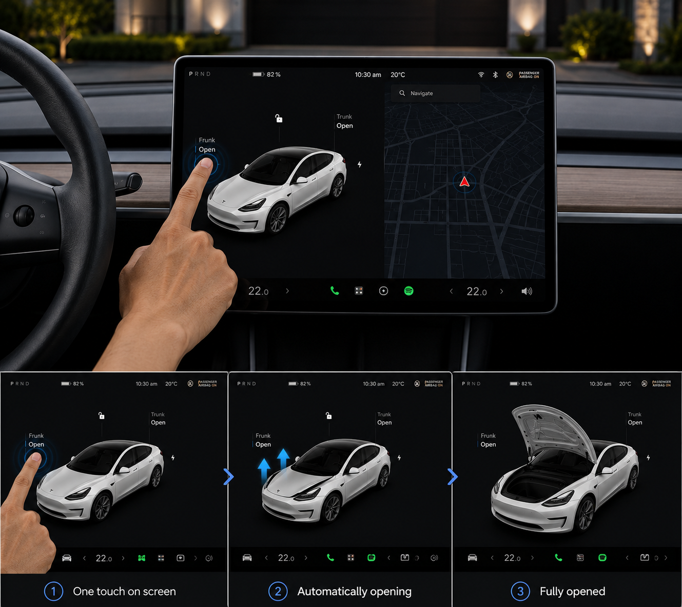 Automatic Power Frunk – One-Touch Electric Front Trunk Tesla Model 3/Y