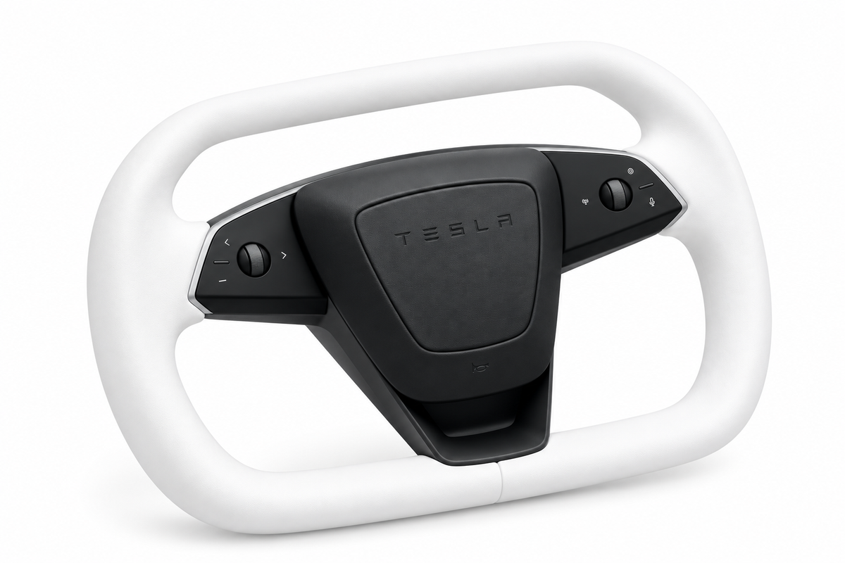 Cybertruck-Style Steering Wheel for Tesla Model 3 Highland & Model Y Juniper