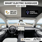 Smart Voice-Controlled Retractable Electric Sunshade | Tesla Model Y & Model Y Juniper