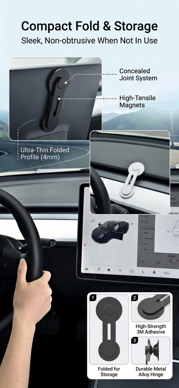 Apex Screen-Edge Pro™ | Foldable Hidden MagSafe EV Mount