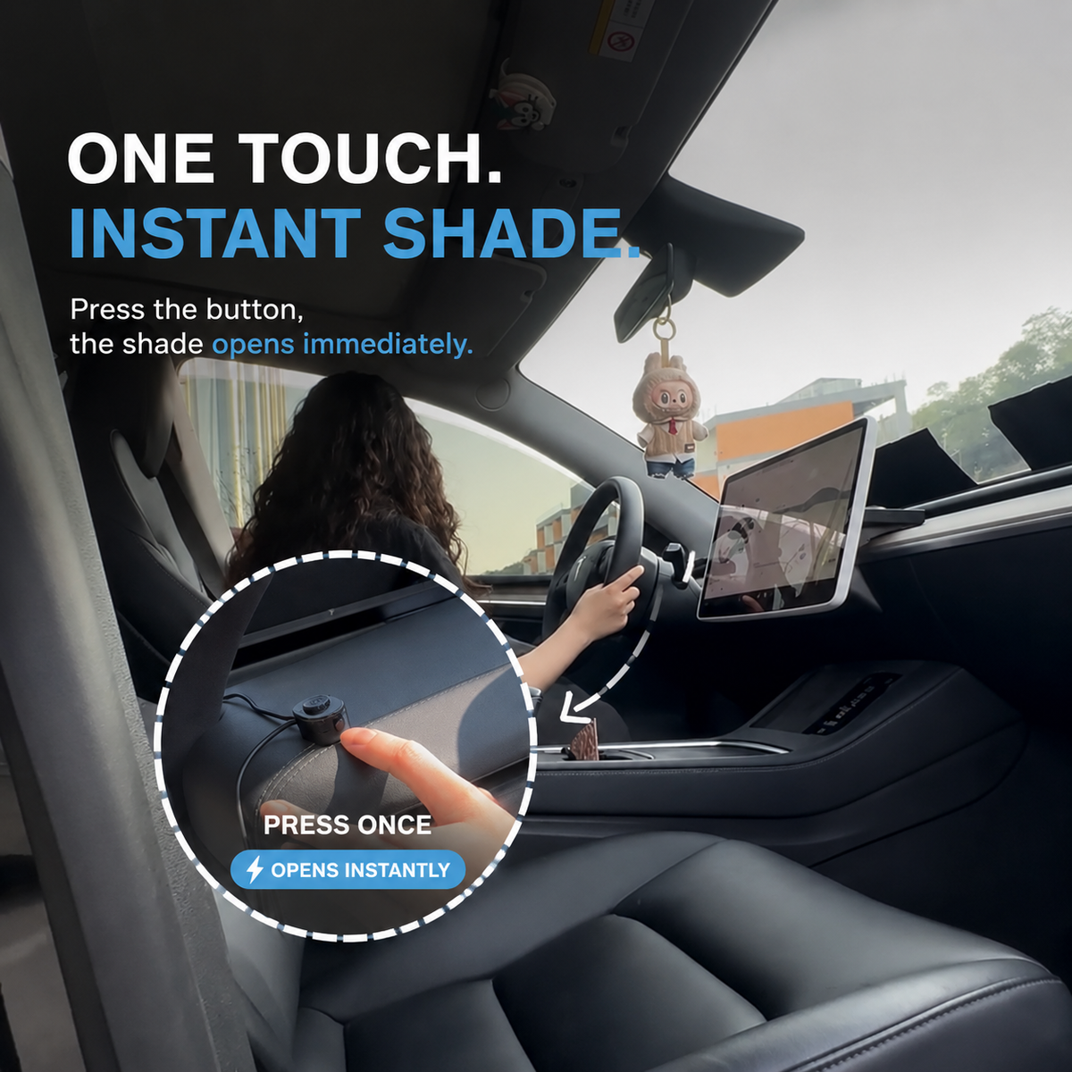 Apex AutoShade Pro™ — Automatic Electric Retractable Windshield Sunshade | One-Touch, Fits Any Car