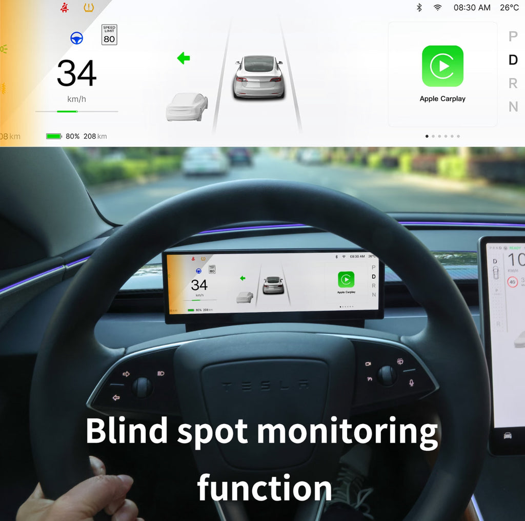 Apex F9 Pro 8.9" HD Dashboard Screen with Wireless Apple CarPlay & Android Auto | Tesla Model 3, Highland & Model Y