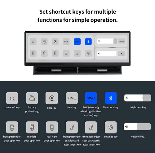 Apex F9 Pro 8.9" HD Dashboard Screen with Wireless Apple CarPlay & Android Auto | Tesla Model 3, Highland & Model Y