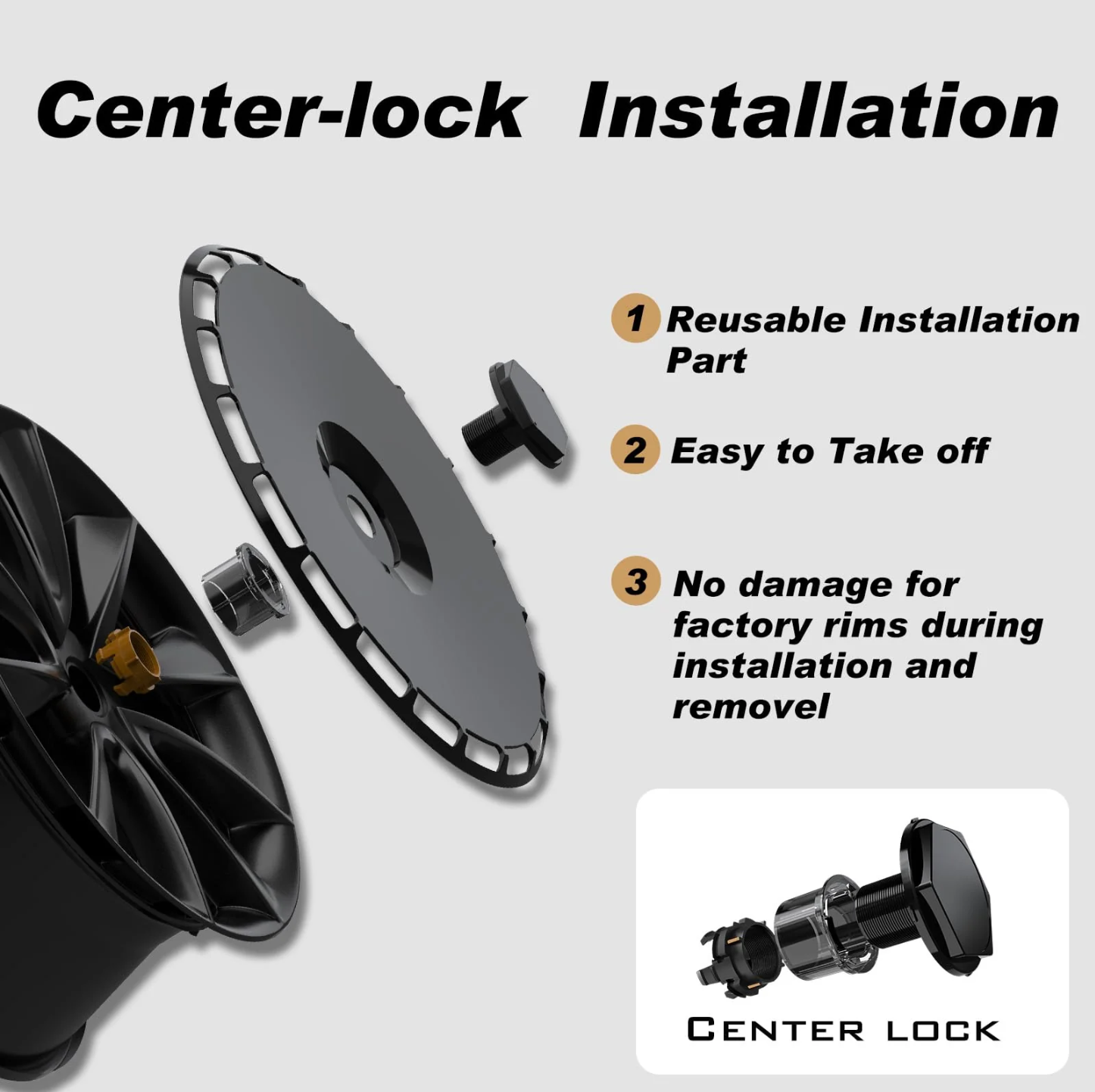Apex Wheel Covers — Black Flower
