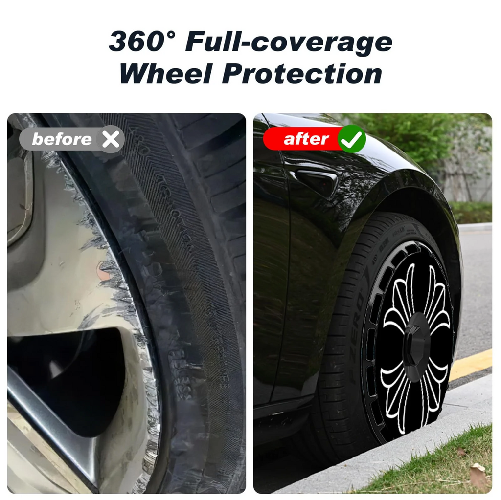 Apex Wheel Covers — Black Flower