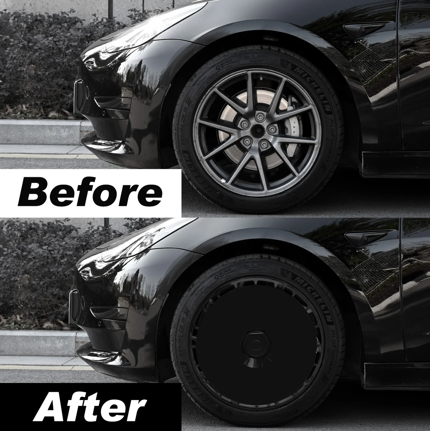 Apex Wheel Covers — Pure Black