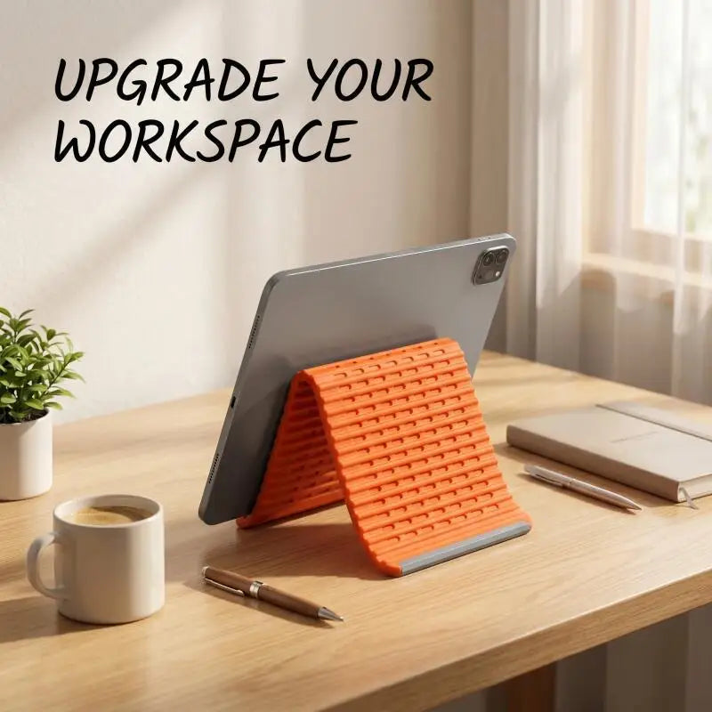 FlexStand holding a tablet on a desk