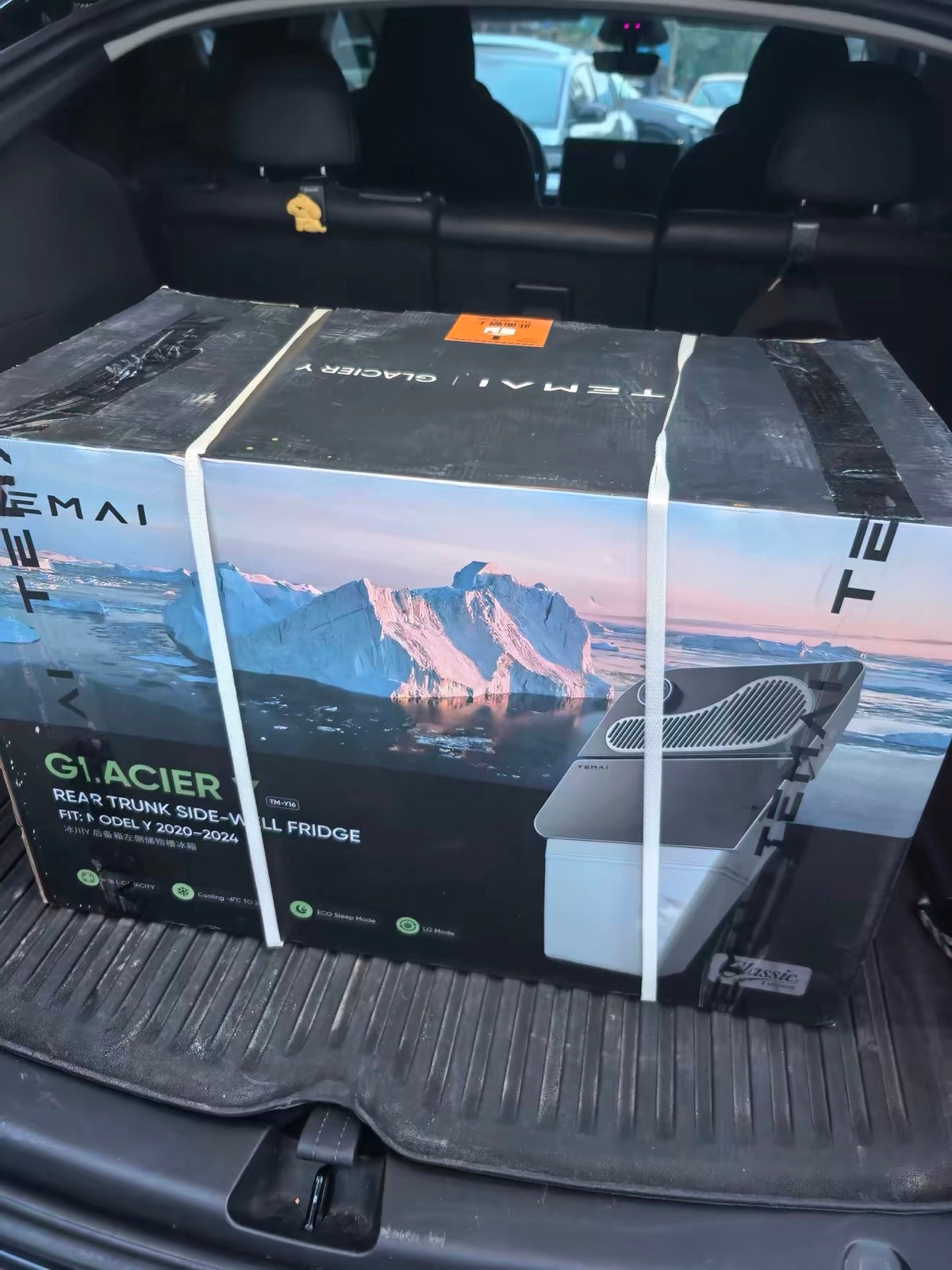 Retail box in the trunk