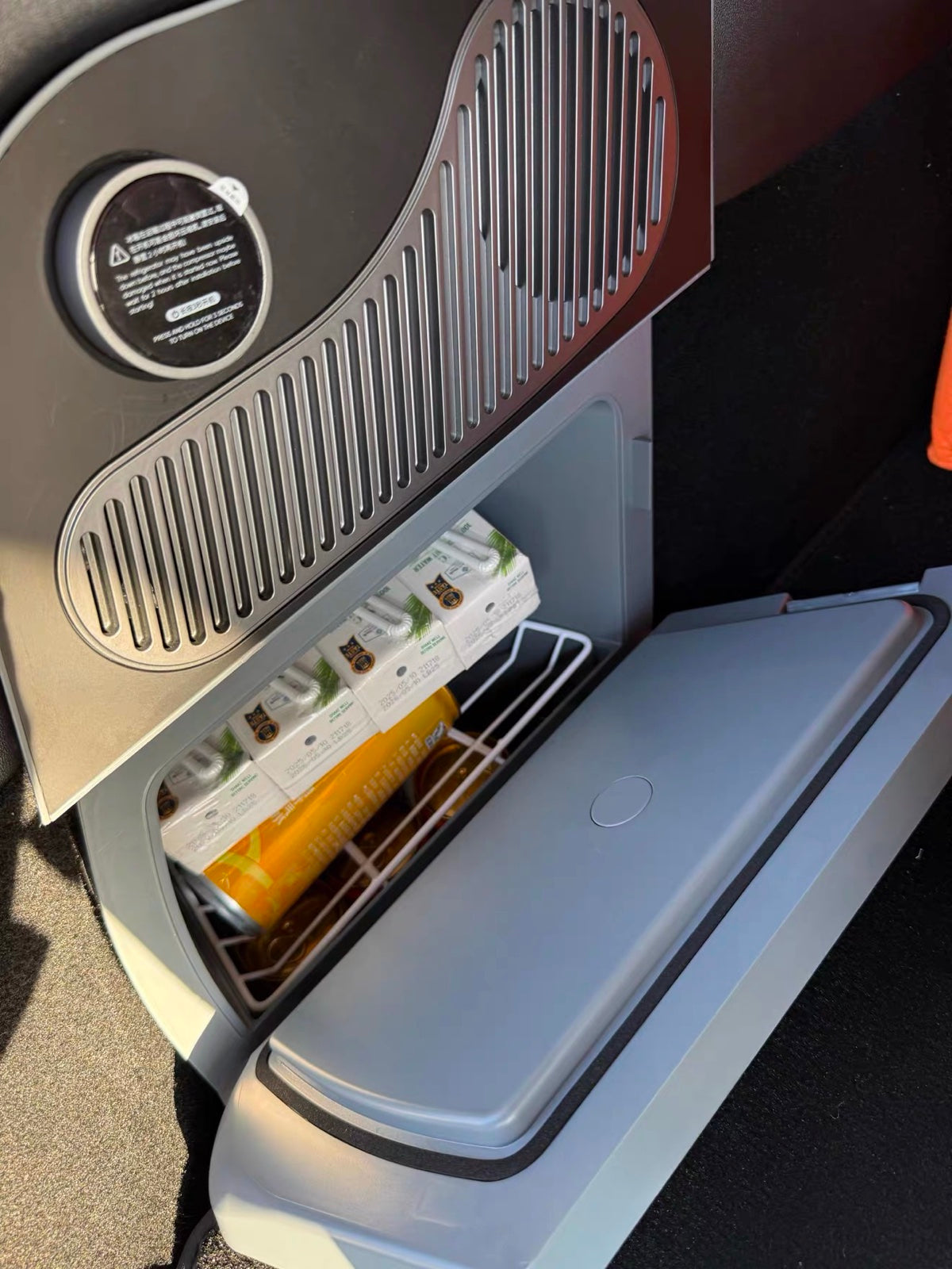 Juice bottle in the drawer