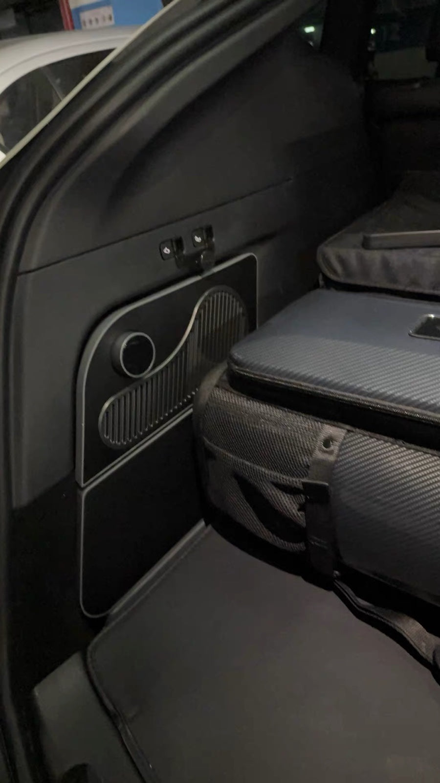 Loaded trunk, panel closed