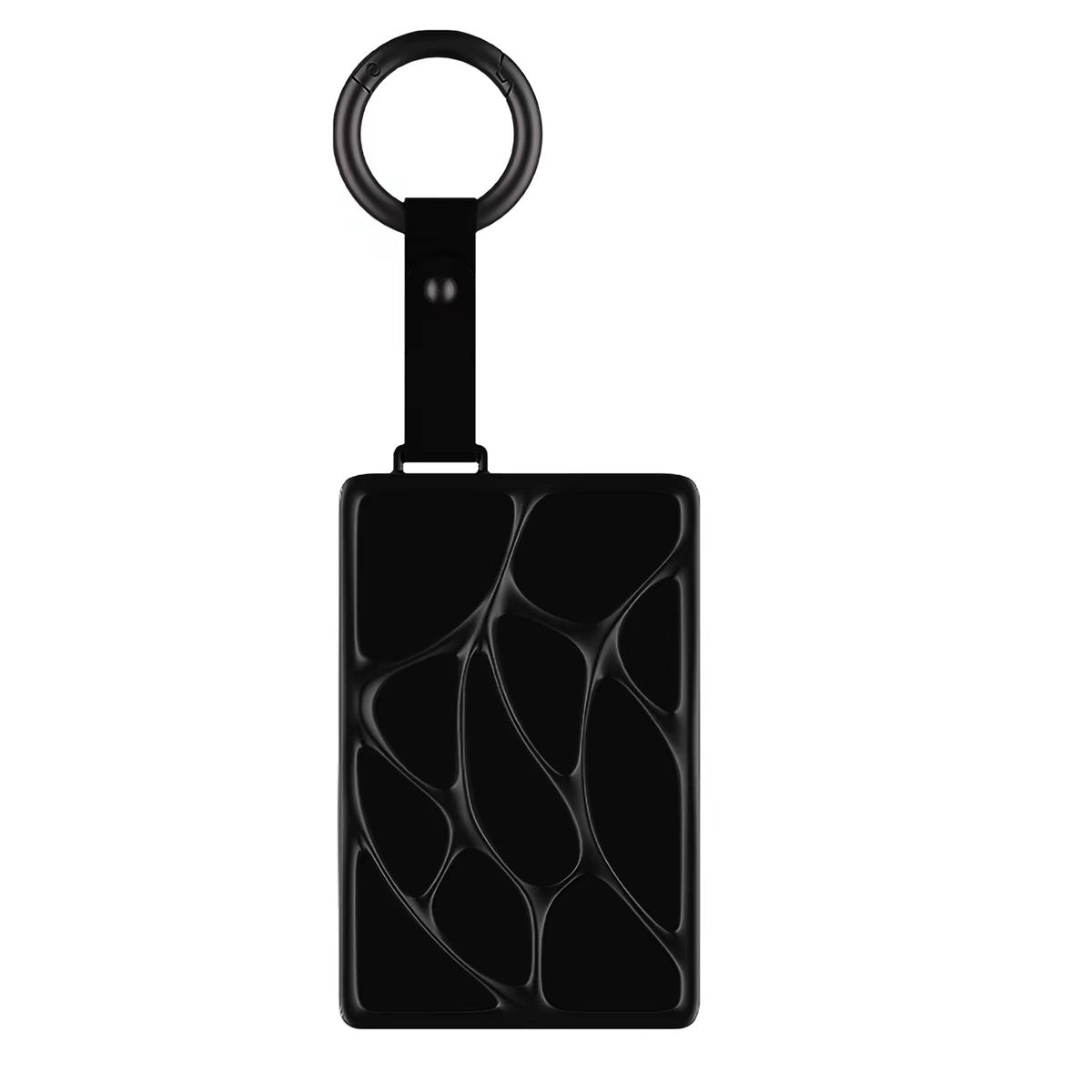 Apex sculpted metal NFC key card holder in Gunmetal Silver