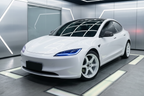 Blue headlight Tesla