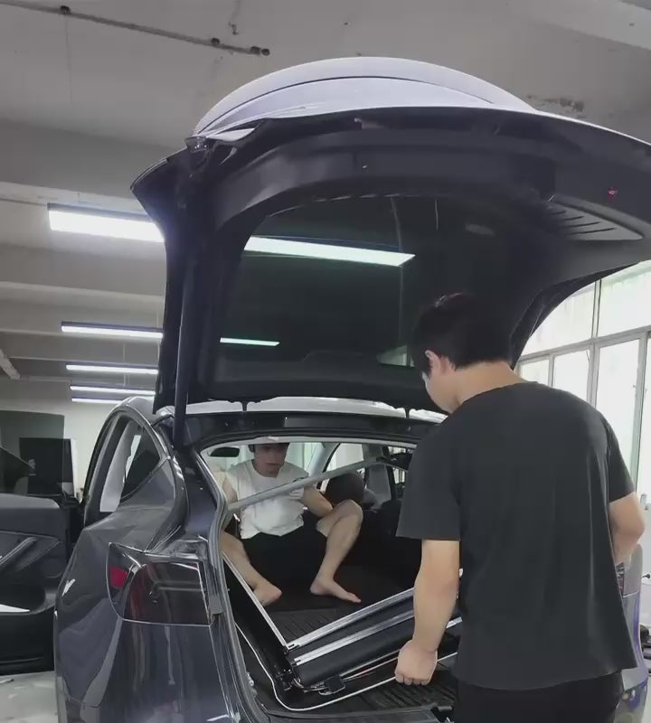 Smart Voice-Controlled Retractable Electric Sunshade | Tesla Model Y & Model Y Juniper