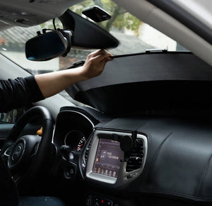 Apex PullShade™ — Retractable Windshield Sunshade, No Suction Cups | Fits Sedans & SUVs